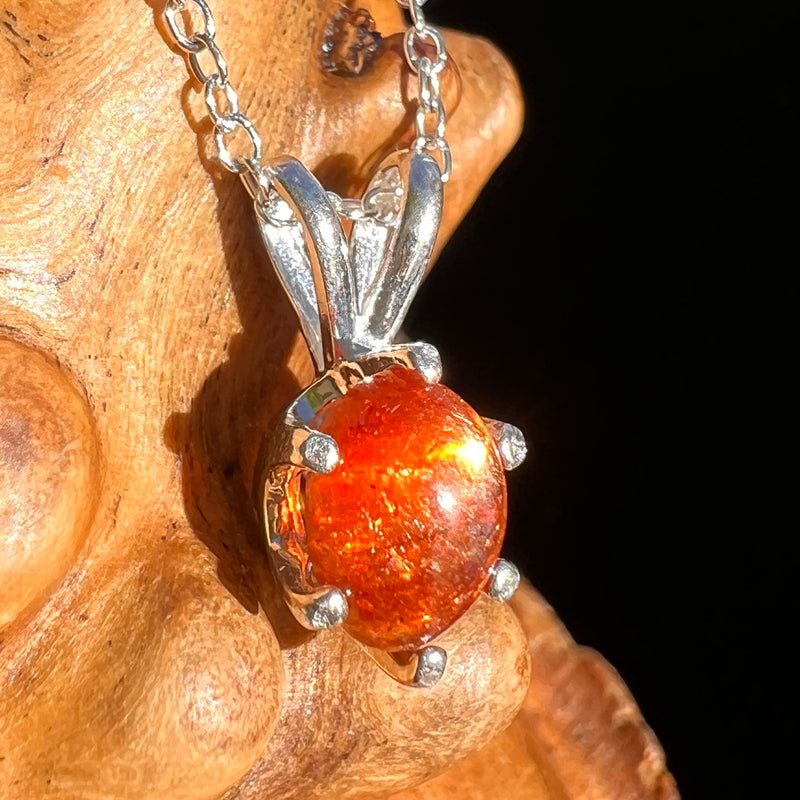 Sunstone Necklace Sterling Silver #6305-Moldavite Life