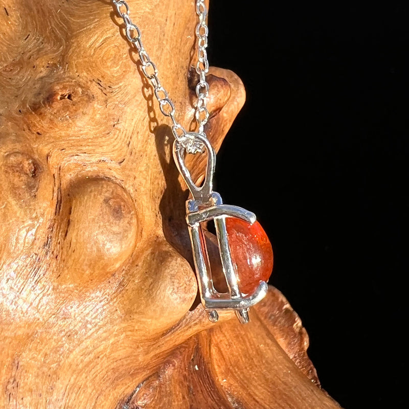 Sunstone Necklace Sterling Silver #6315-Moldavite Life