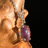 Super 7 & Moldavite Necklace Sterling Silver #8480-Moldavite Life