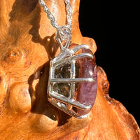 Super 7 & Moldavite Pendant Sterling Silver #8477-Moldavite Life