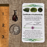 Super 7 & Moldavite Pendant Sterling Silver #8478-Moldavite Life