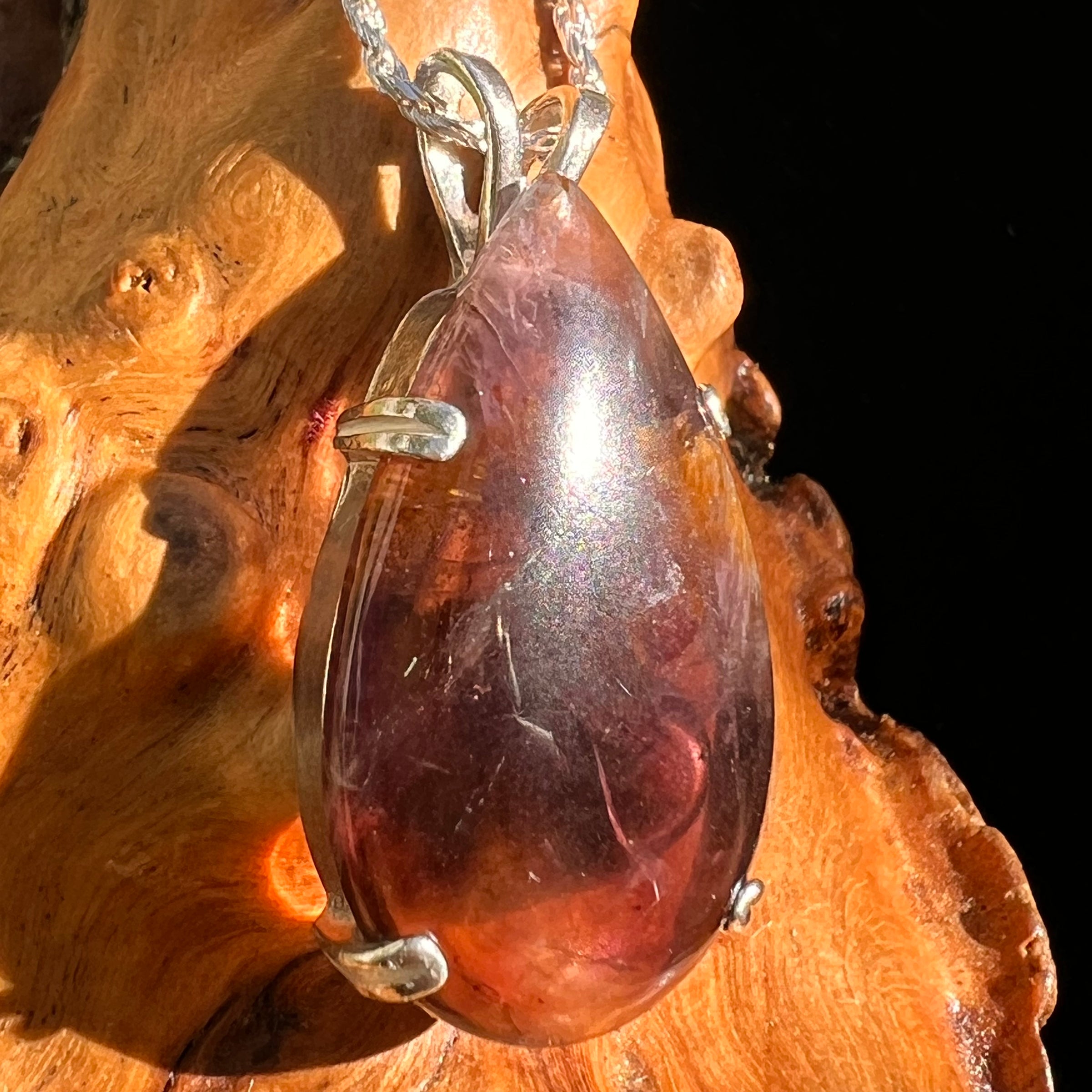 Super 7 Pendant Sterling Silver #8484-Moldavite Life
