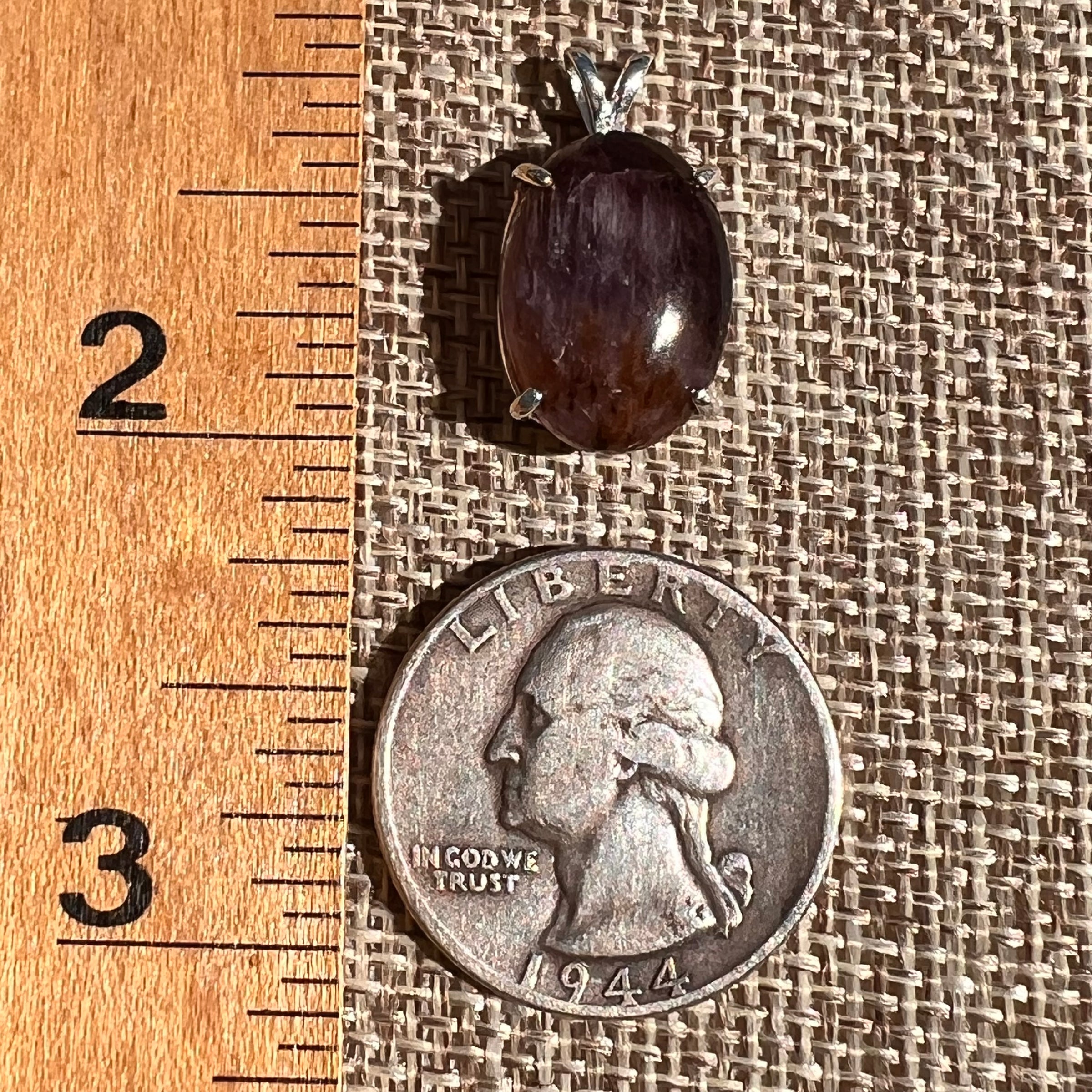Super 7 Pendant Sterling Silver #8485-Moldavite Life