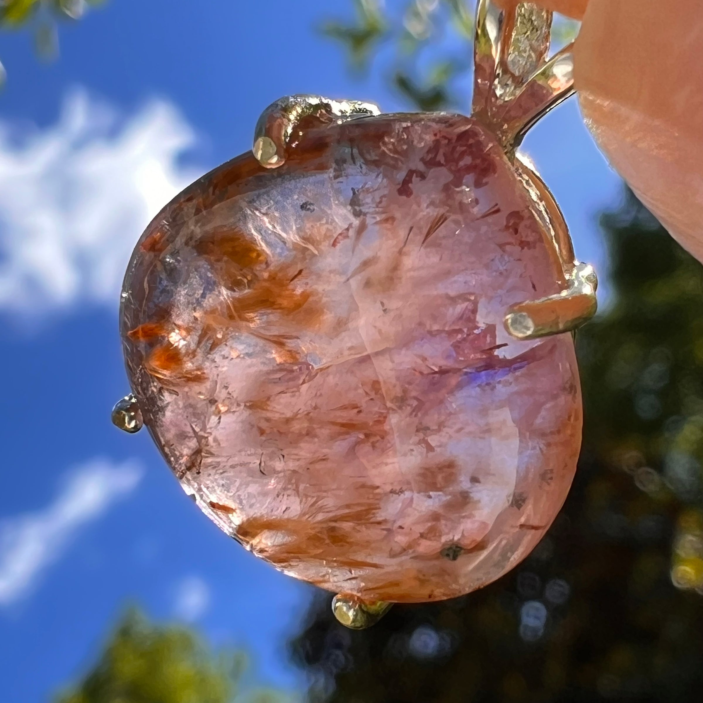 Super 7 Pendant Sterling Silver #8487-Moldavite Life
