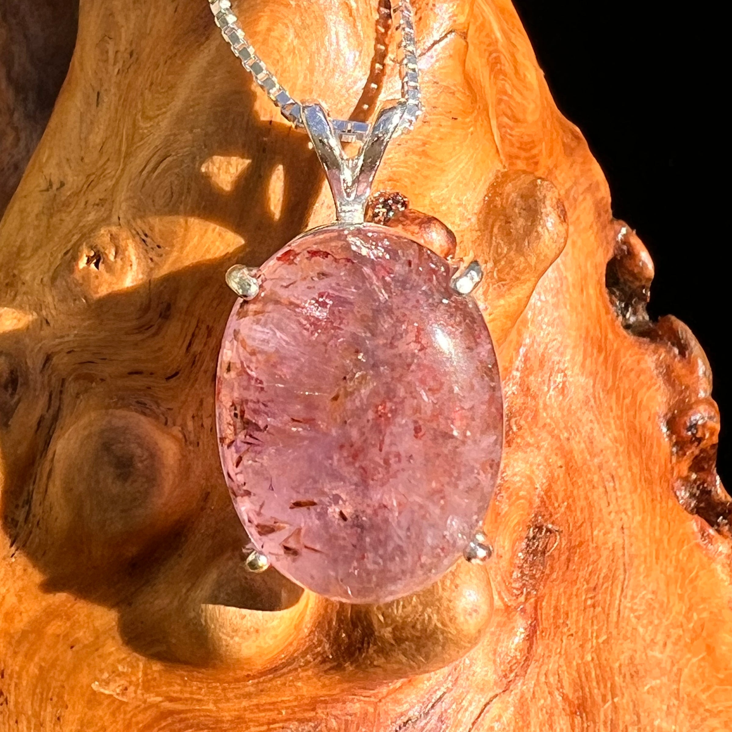 Super 7 Pendant Sterling Silver #8488-Moldavite Life