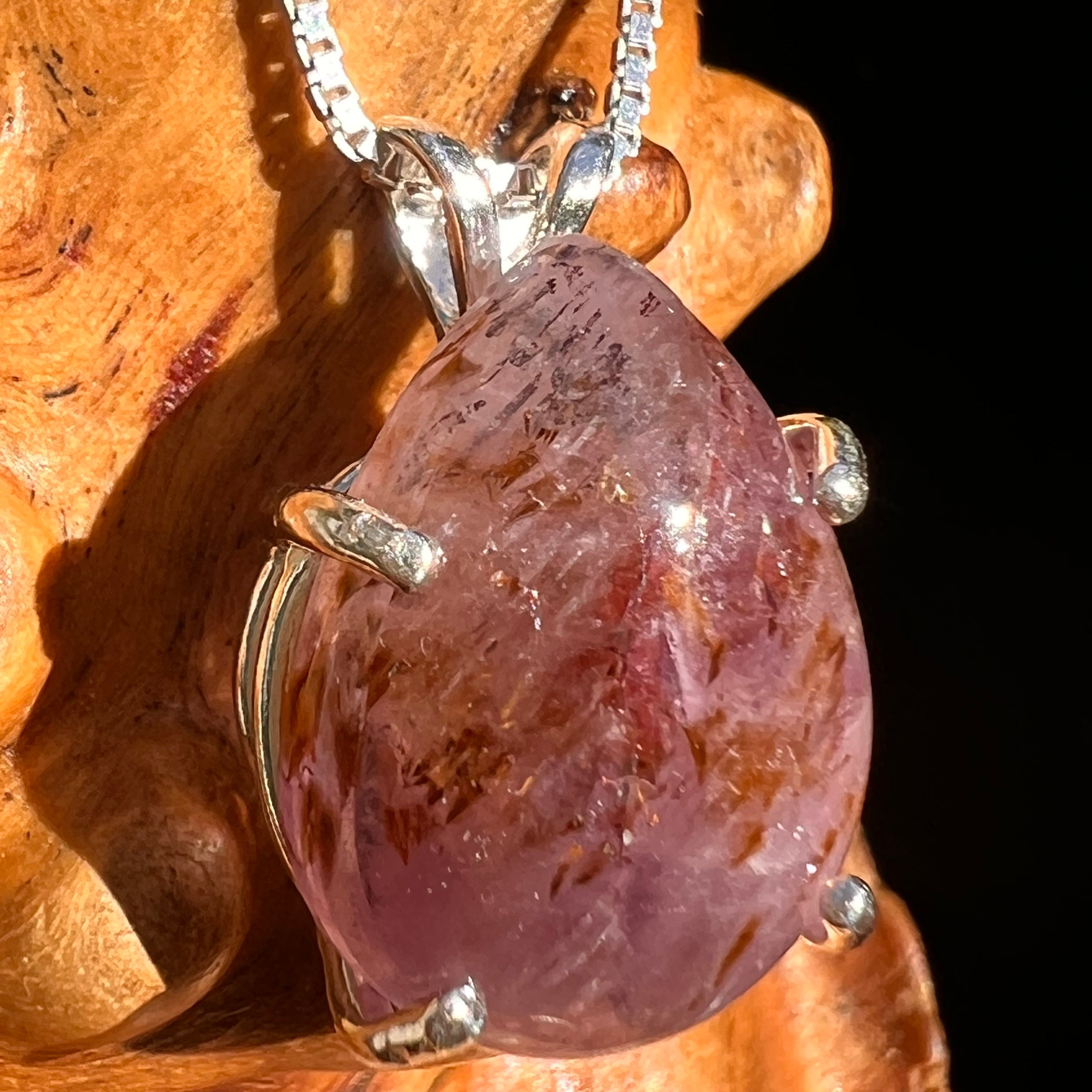 Super 7 Pendant Sterling Silver #8489-Moldavite Life