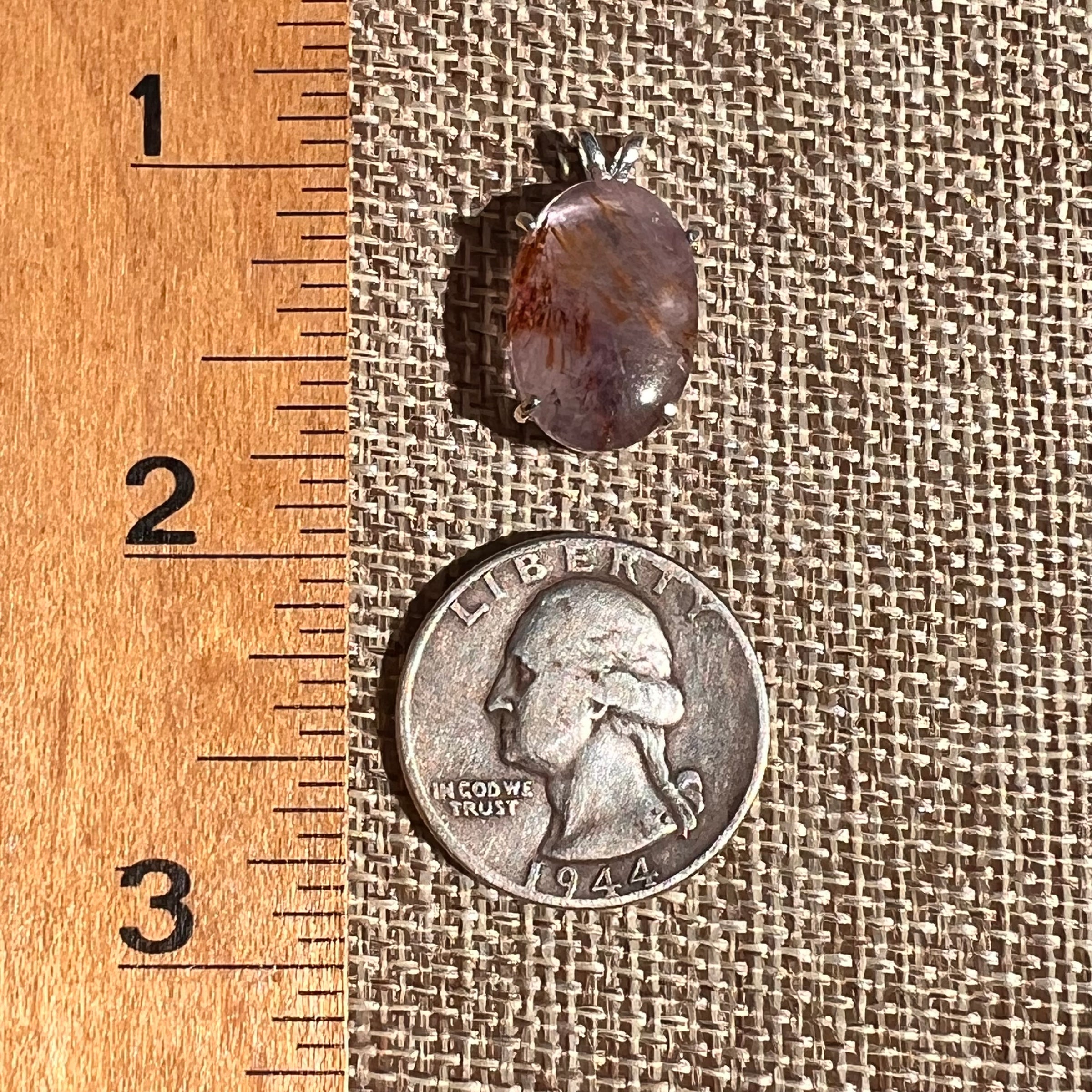 Super 7 Pendant Sterling Silver #8490-Moldavite Life