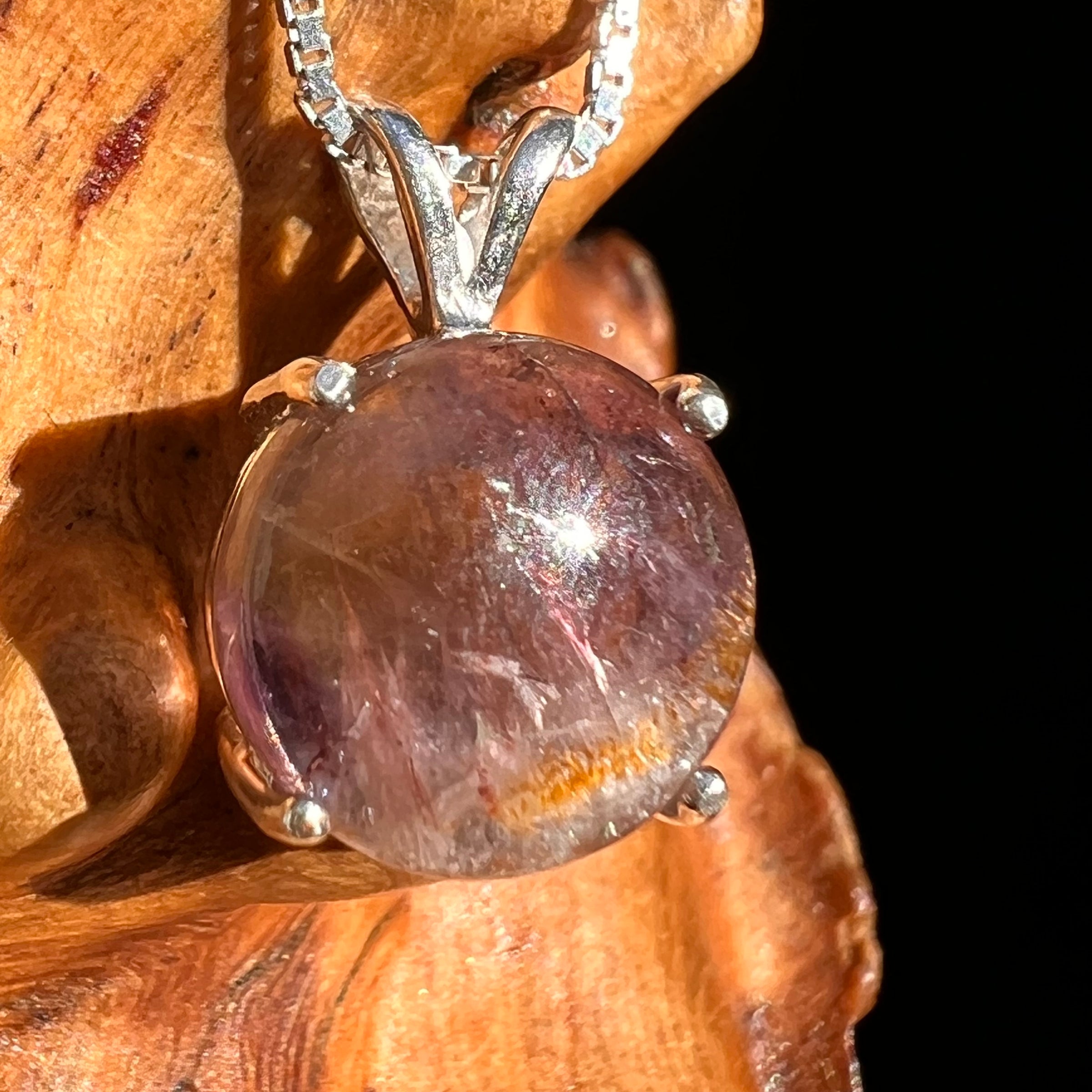 Super 7 Pendant Sterling Silver #8491-Moldavite Life