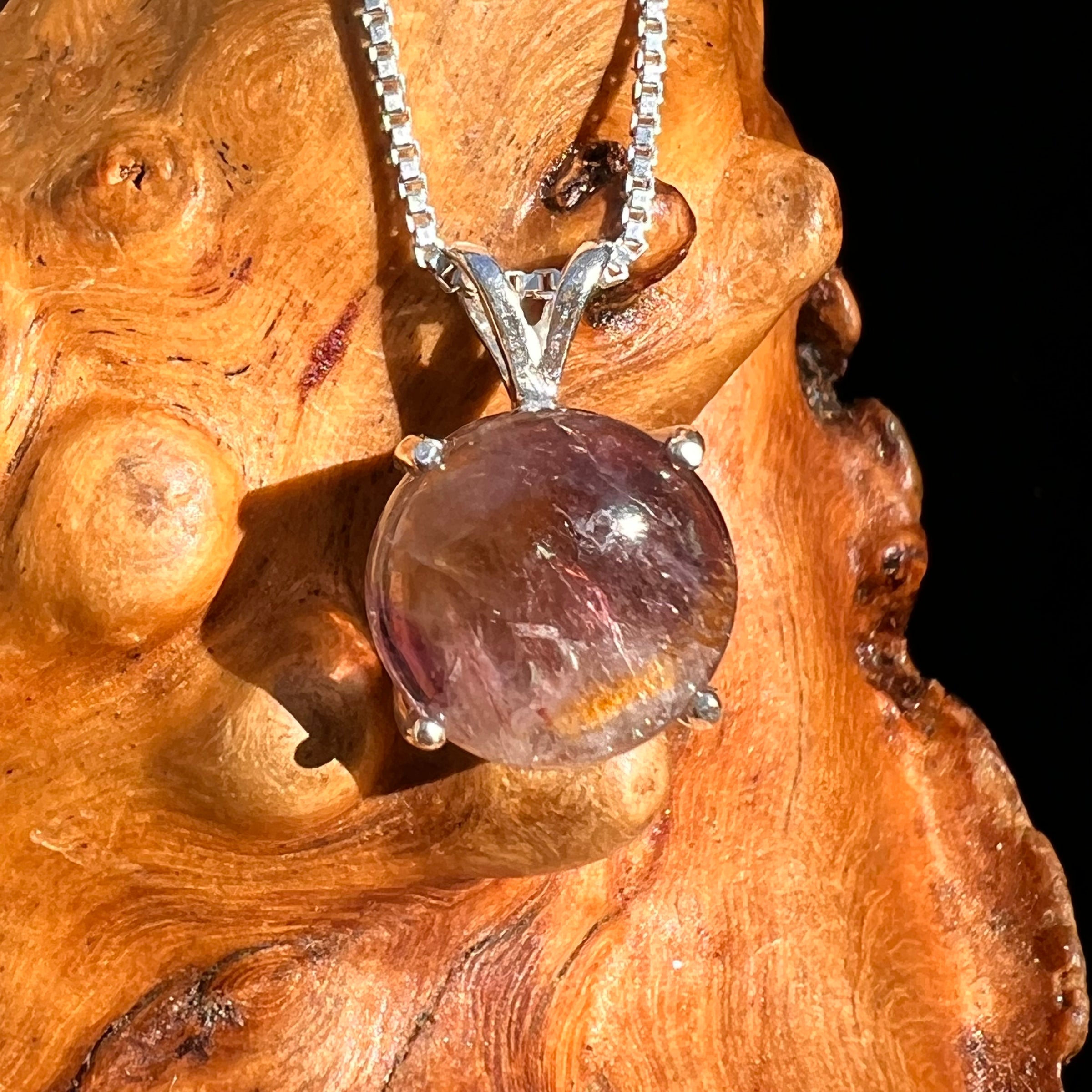 Super 7 Pendant Sterling Silver #8491-Moldavite Life