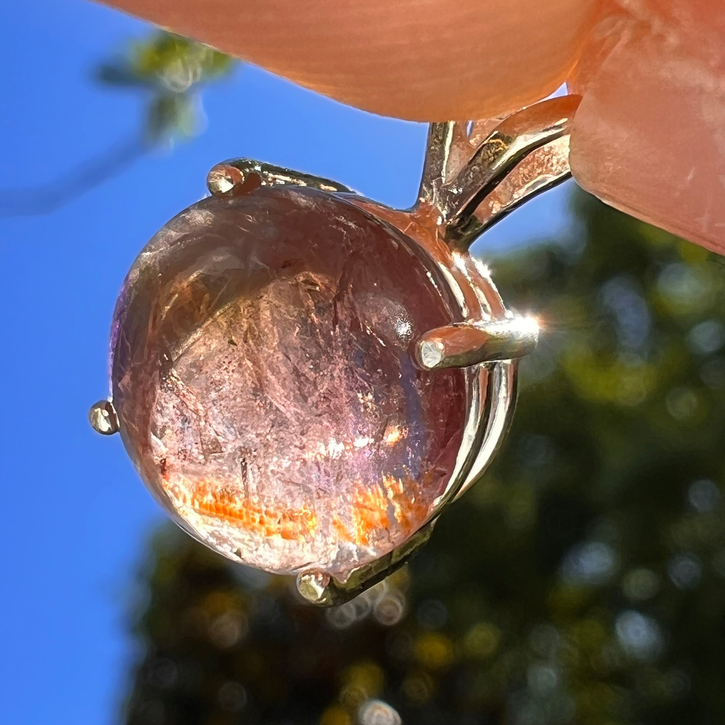 Super 7 Pendant Sterling Silver #8491-Moldavite Life
