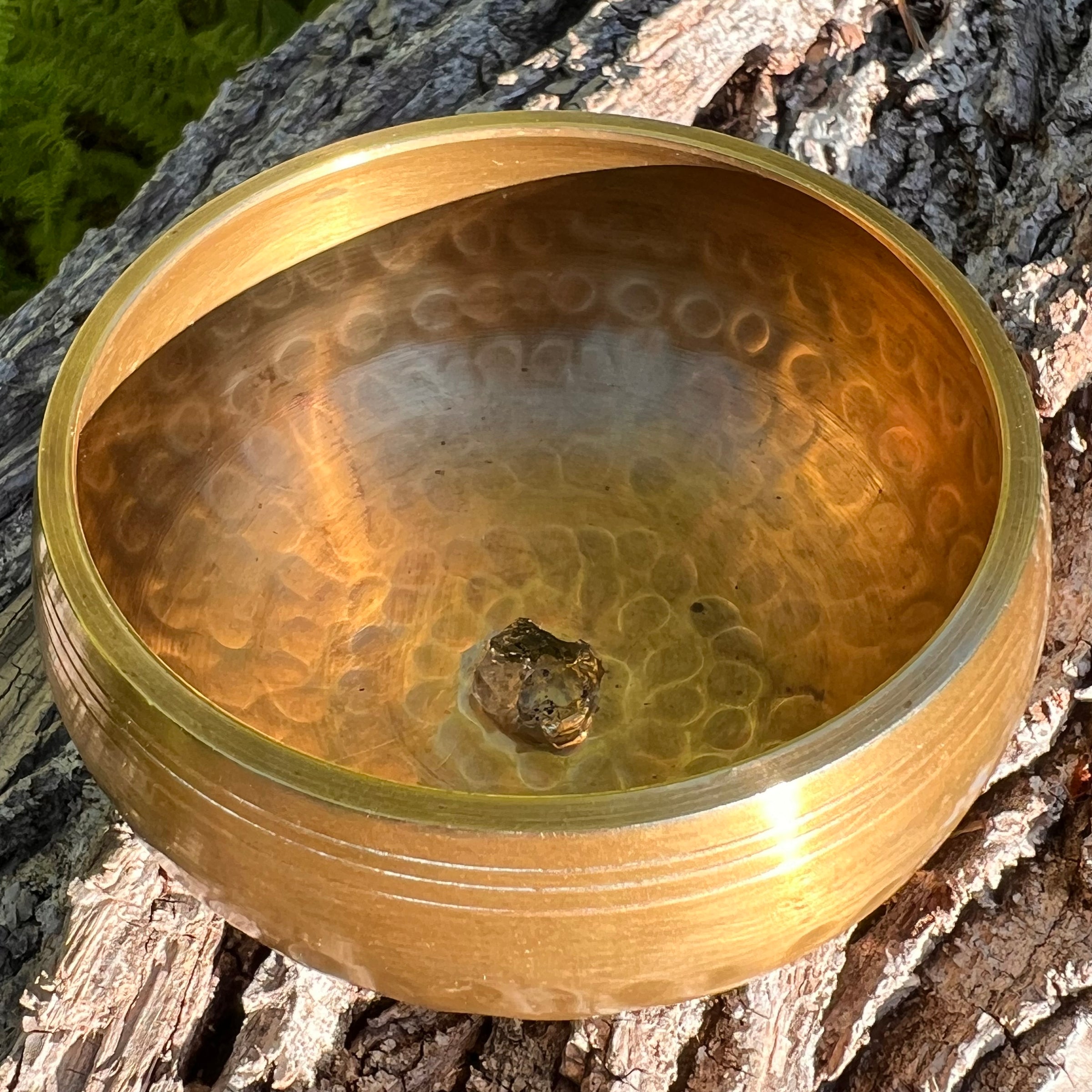 Tibetan Singing Bowl Moldavite, Phenacite, & Herkimer #67-Moldavite Life