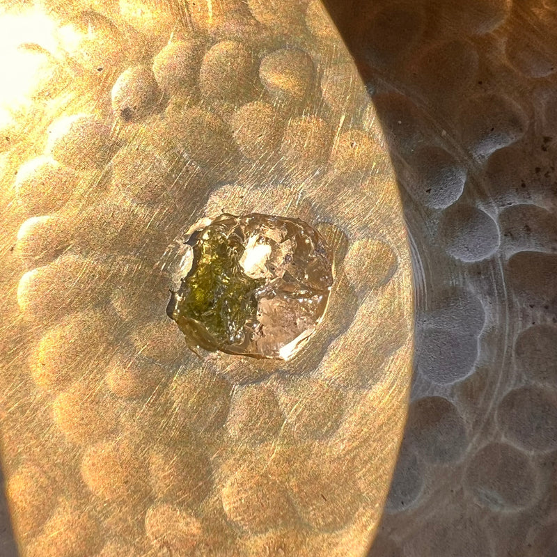 Tibetan Singing Bowl Moldavite, Phenacite, & Herkimer #67-Moldavite Life