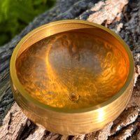 Tibetan Singing Bowl w/ Moldavite & Libyan Desert Glass #13-Moldavite Life