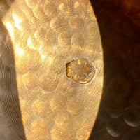 Tibetan Singing Bowl w/ Moldavite & Libyan Desert Glass #13-Moldavite Life