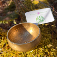 Tibetan Singing Bowl with Herkimer #5-Moldavite Life