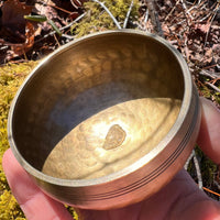 Tibetan Singing Bowl with Libyan Desert Glass #3-Moldavite Life