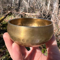 Tibetan Singing Bowl with Moldavite #6-Moldavite Life