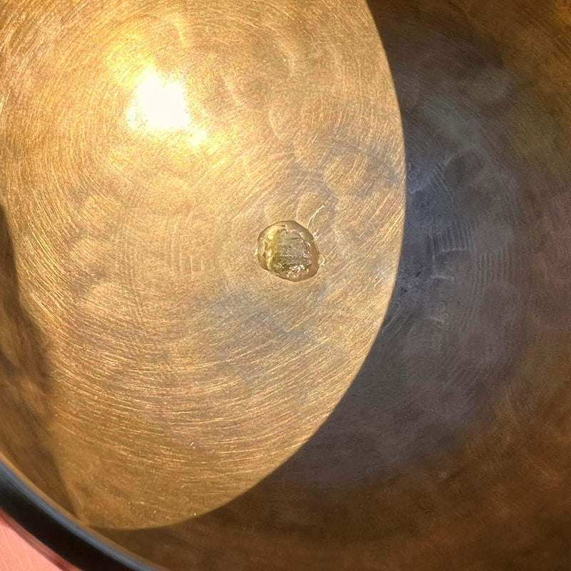 Tibetan Singing Bowl with Moldavite #66-Moldavite Life