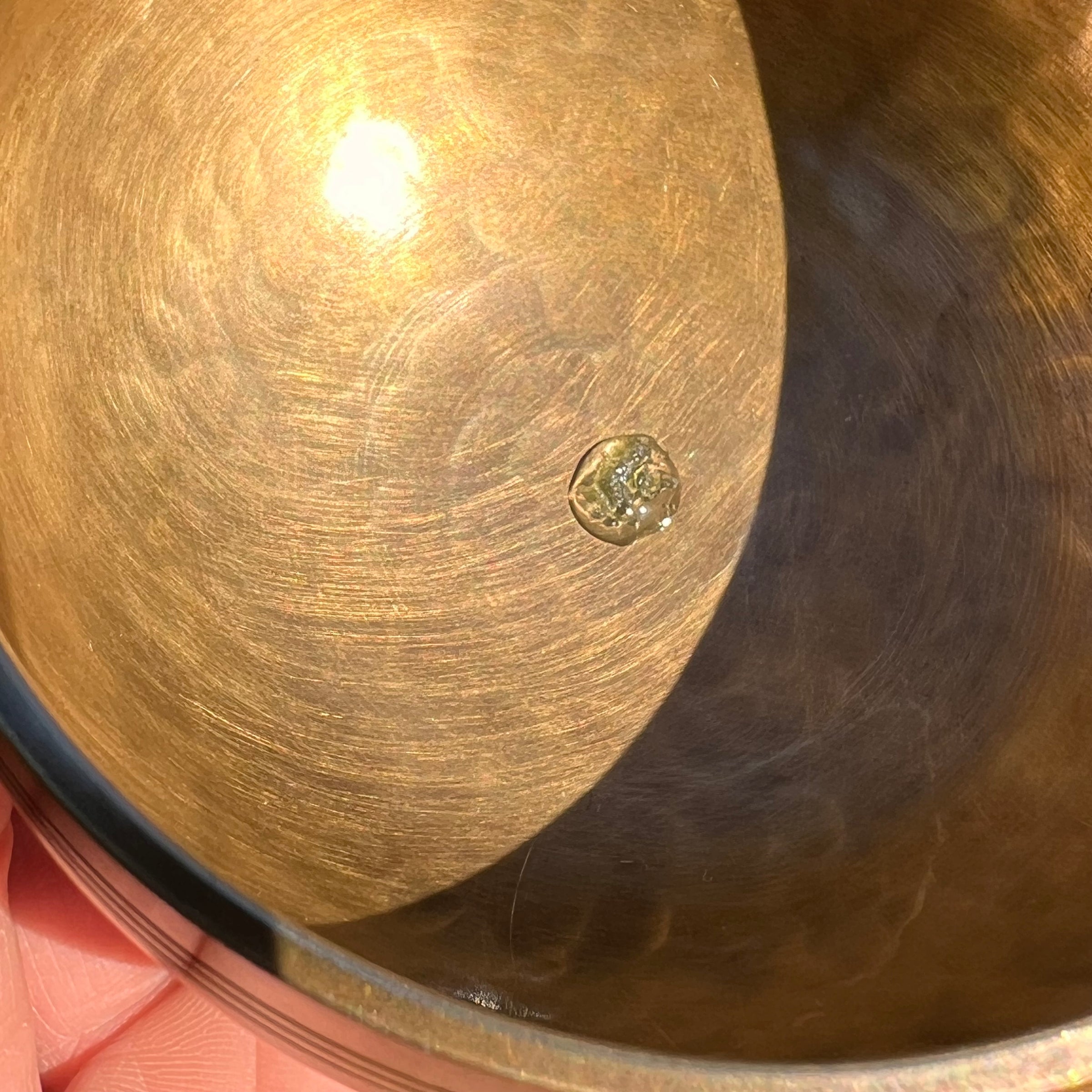 Tibetan Singing Bowl with Moldavite #69-Moldavite Life