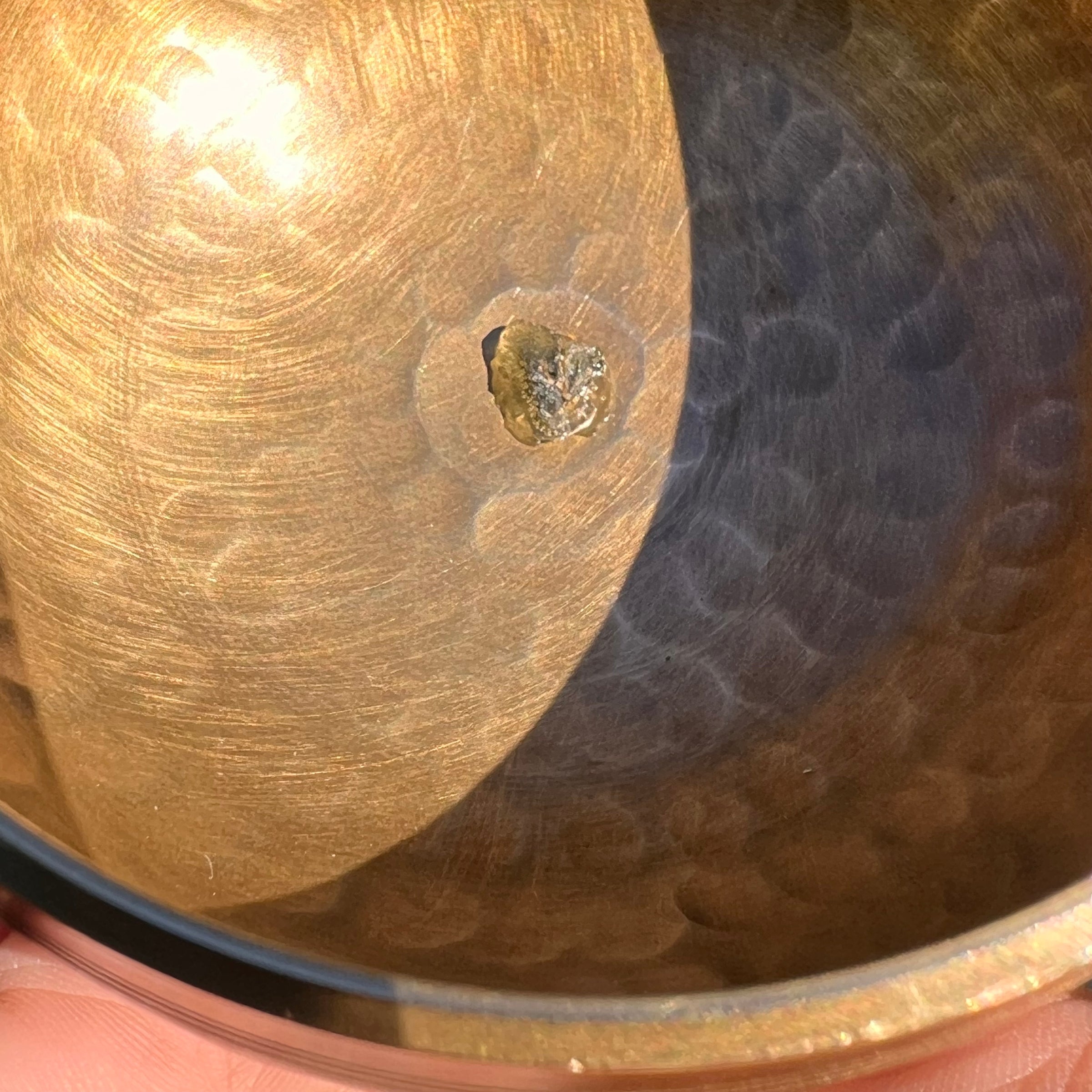 Tibetan Singing Bowl with Moldavite #71-Moldavite Life