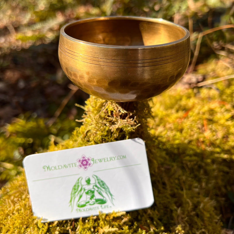 Tibetan Singing Bowl with Petalite #1-Moldavite Life