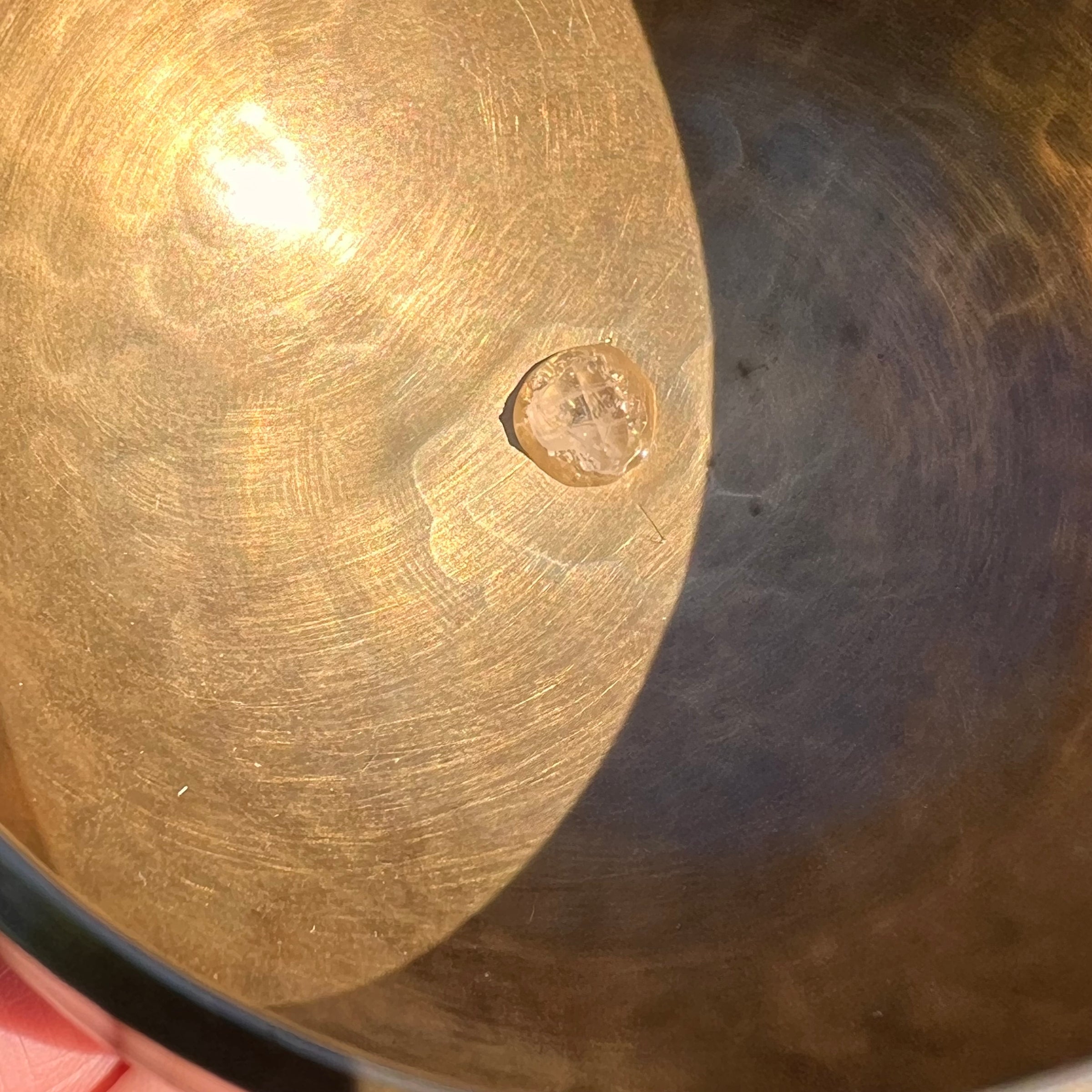 Tibetan Singing Bowl with Phenakite #52-Moldavite Life