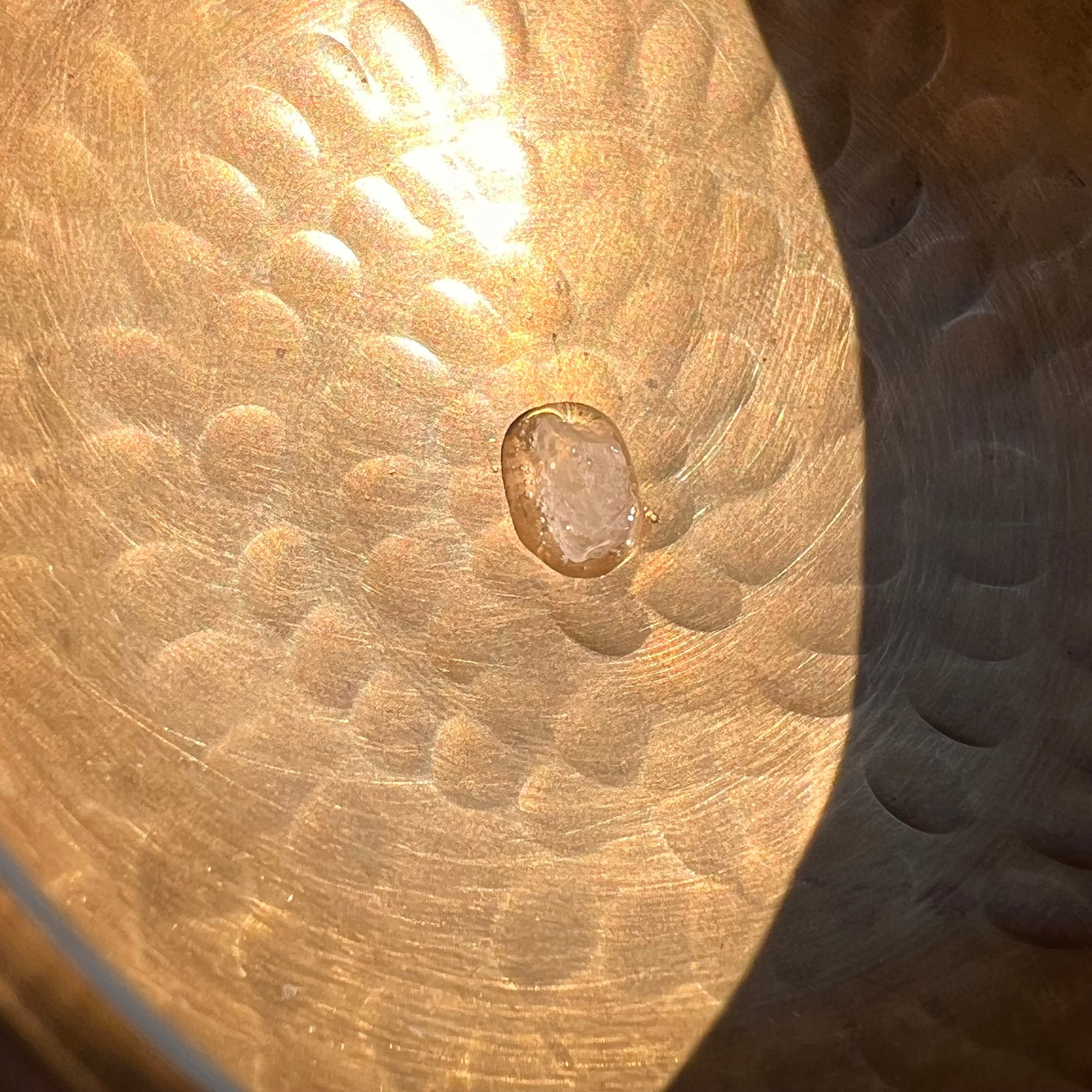 Tibetan Singing Bowl with Phenakite #54-Moldavite Life