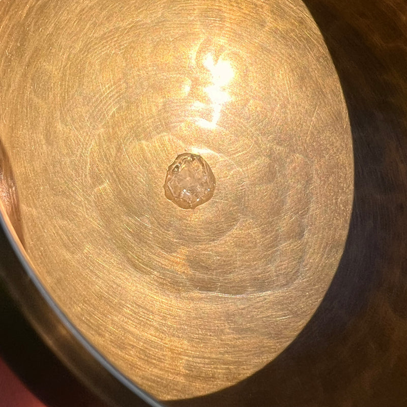 Tibetan Singing Bowl with Phenakite #55-Moldavite Life