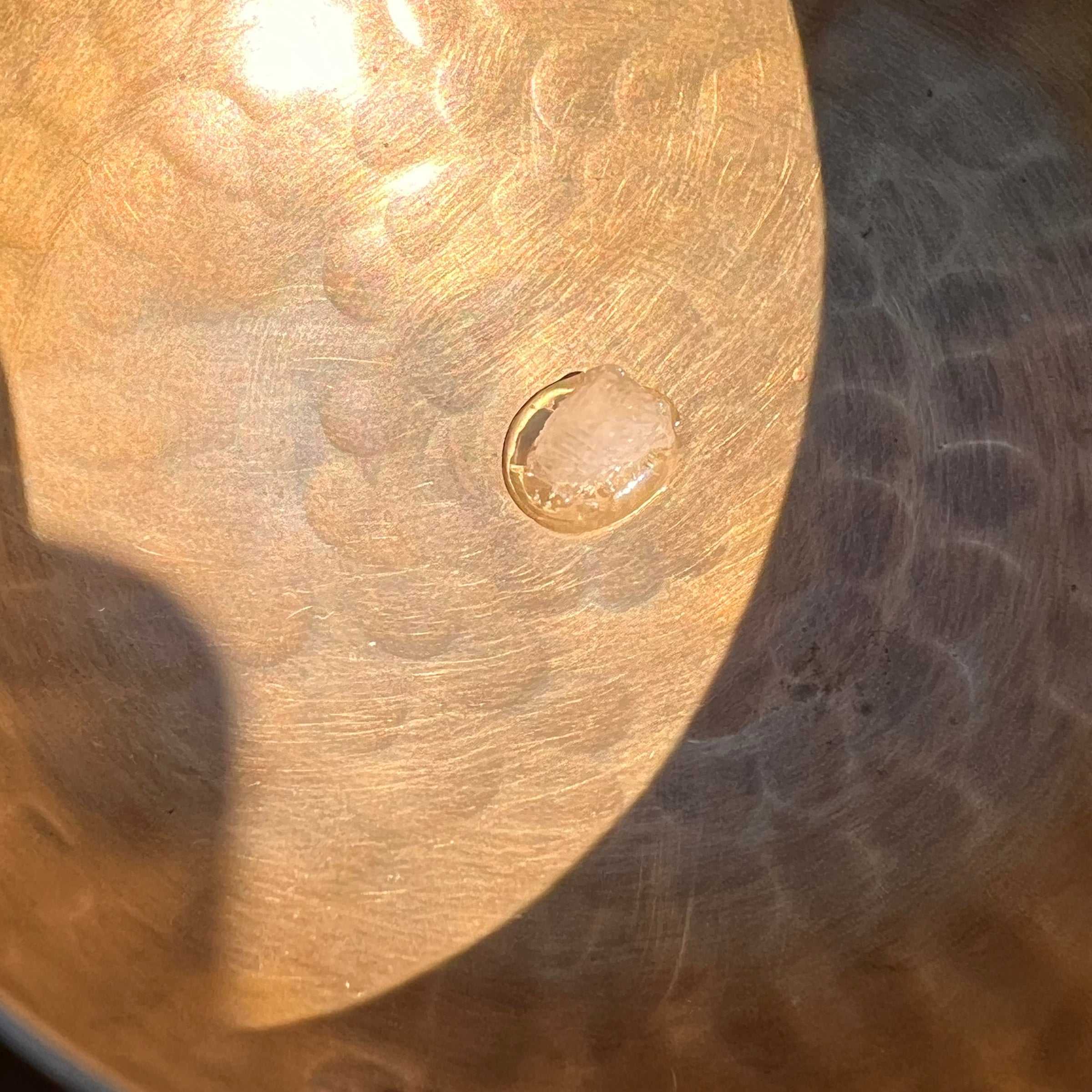 Tibetan Singing Bowl with Phenakite #61-Moldavite Life