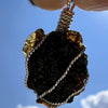 Tibetan Tektite Sterling Pendant #7533-Moldavite Life