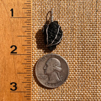 Tibetan Tektite Sterling Pendant #7533-Moldavite Life