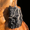 Tibetan Tektite Sterling Pendant #7536-Moldavite Life