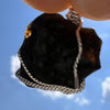 Tibetan Tektite Sterling Pendant #7537-Moldavite Life