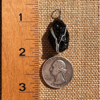 Tibetan Tektite Sterling Pendant #7538-Moldavite Life