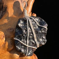 Tibetan Tektite Sterling Pendant #7541-Moldavite Life