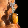 Tiger Eye & Moldavite Necklace Sterling Silver #7638-Moldavite Life