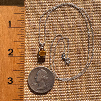 Tiger Eye Necklace Sterling Silver #7756-Moldavite Life