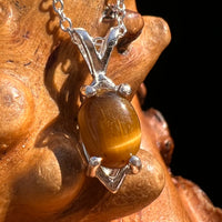 Tiger Eye Necklace Sterling Silver #7757-Moldavite Life