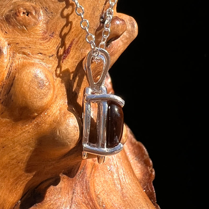 Tiger Eye Necklace Sterling Silver #7758-Moldavite Life