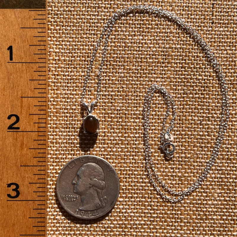 Tiger Eye Necklace Sterling Silver #7763-Moldavite Life