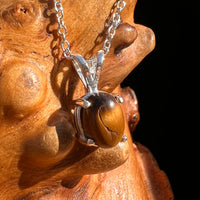 Tiger Eye Necklace Sterling Silver #7767-Moldavite Life