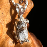 Tiglit Meteorite "Messenger of the Gods" Necklace Sterling #6781-Moldavite Life