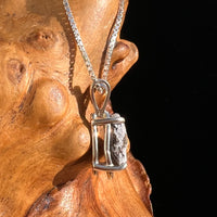 Tiglit Meteorite "Messenger of the Gods" Necklace Sterling #6781-Moldavite Life