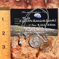 Tiglit Meteorite "Messenger of the Gods" Necklace Sterling #6781-Moldavite Life
