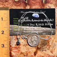 Tiglit Meteorite "Messenger of the Gods" Necklace Sterling #6782-Moldavite Life