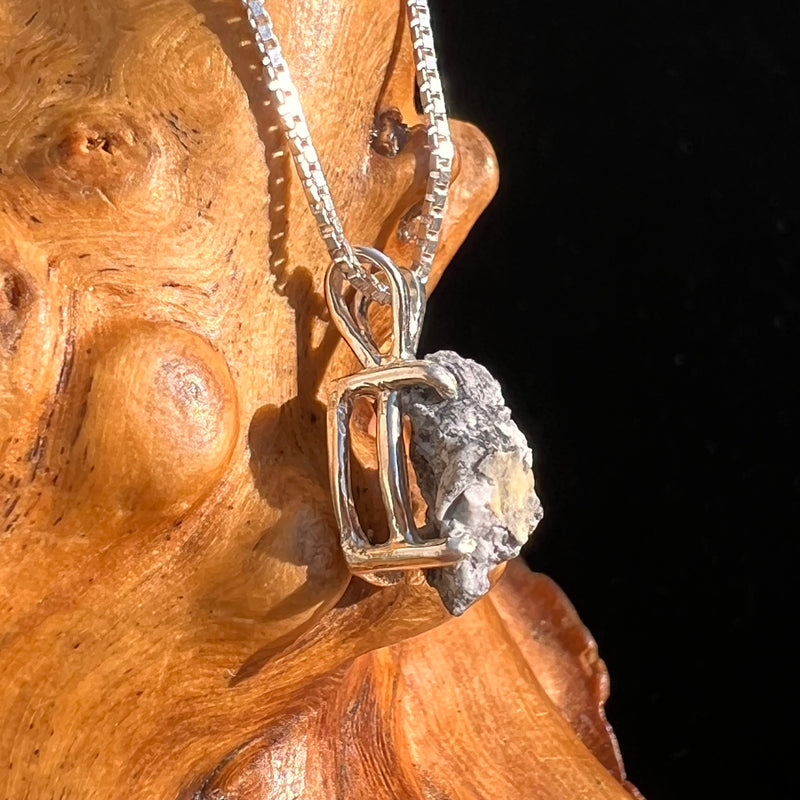 Tiglit Meteorite "Messenger of the Gods" Necklace Sterling #6785-Moldavite Life