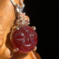 Triple Moon Garnet Necklace Sterling Silver #6626-Moldavite Life