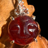 Triple Moon Garnet Necklace Sterling Silver #6626-Moldavite Life