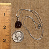 Triple Moon Garnet Necklace Sterling Silver #6626-Moldavite Life