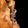 Triple Red Spessartine Garnet Necklace Sterling Silver #6625-Moldavite Life